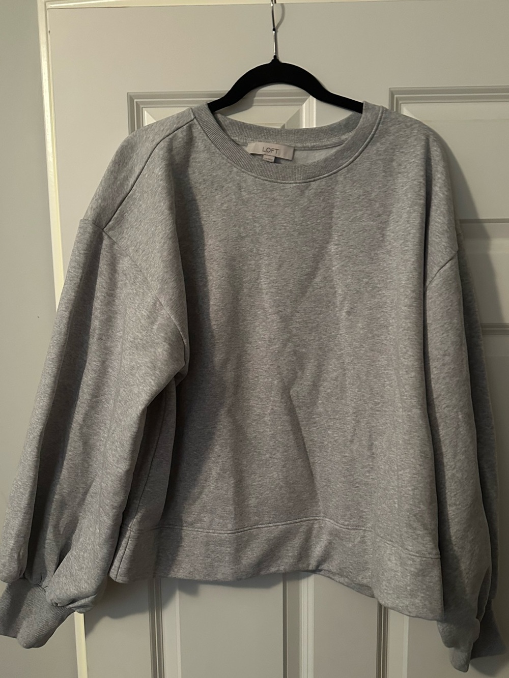 LOFT Heather Gray Crewneck Sweatshirt
